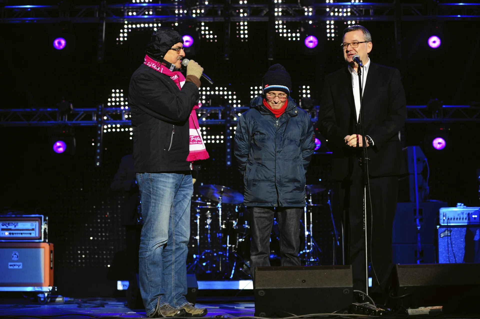 Marek Niedźwiecki i Artur Andrus na Stadionie Narodowym, 2013 rok.