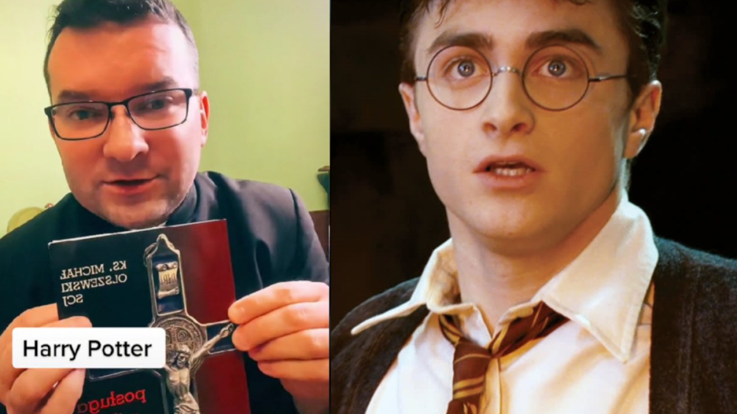 Ksiądz Piotr straszy "Harrym Potterem".