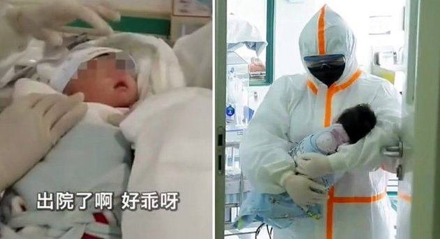 Najmłodsze na świecie noworodek zarażony podczas porodu koronawirusem w 17. dobie życia całkowicie wyzdrowiał.