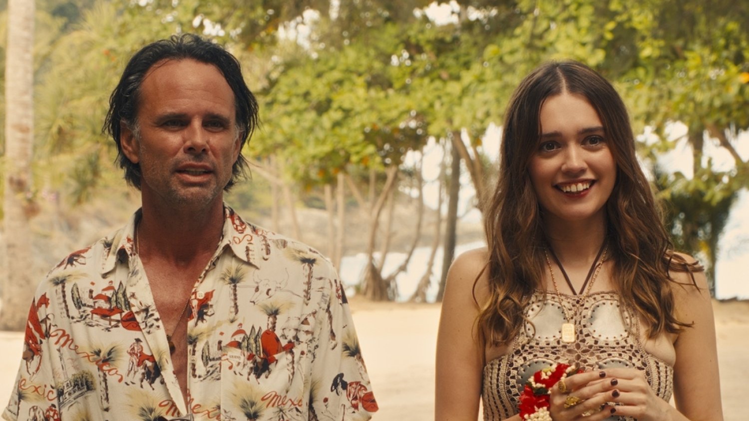 Walton Goggins i Aimee Lou Wood w "Biały Lotos 3"