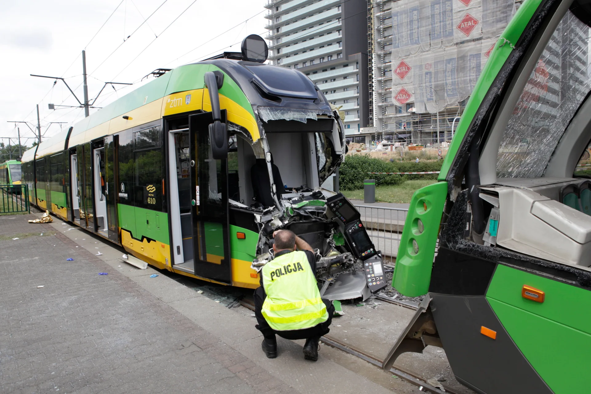 Do zderzenia tramwajów doszło na rondzie Starołęka w Poznaniu