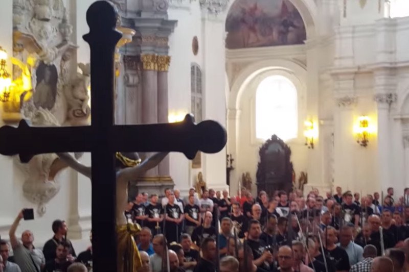 Wojownicy Maryi składają przysięgę, zdjęcie z 2018 roku.