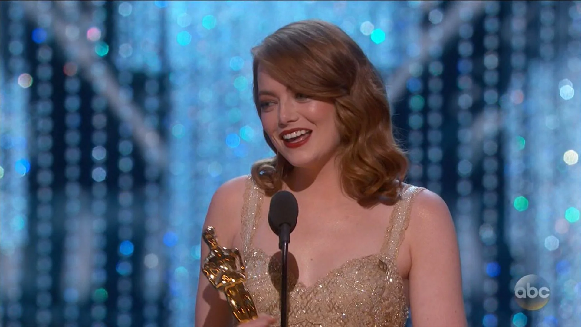 Emma Strone odbiera nagrodę za "La La Land"