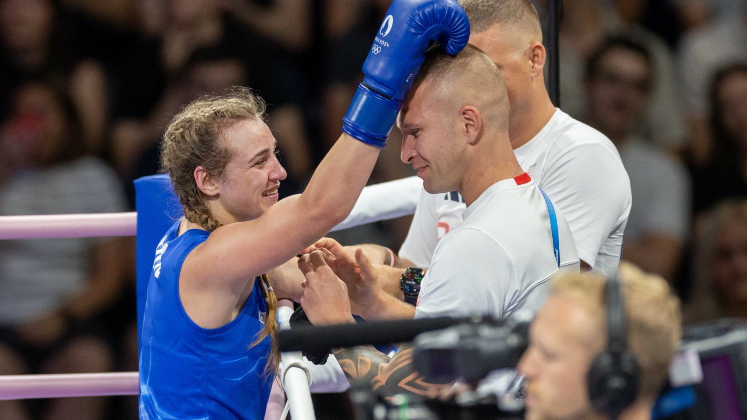 Julia Szeremeta i jej trener Tomasz Dylak.