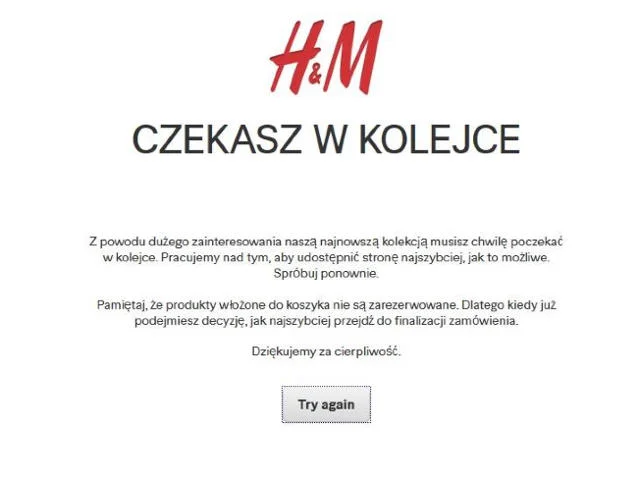 Na stronie jest tylu chętnych, że trzeba poczekać na swoją kolej!