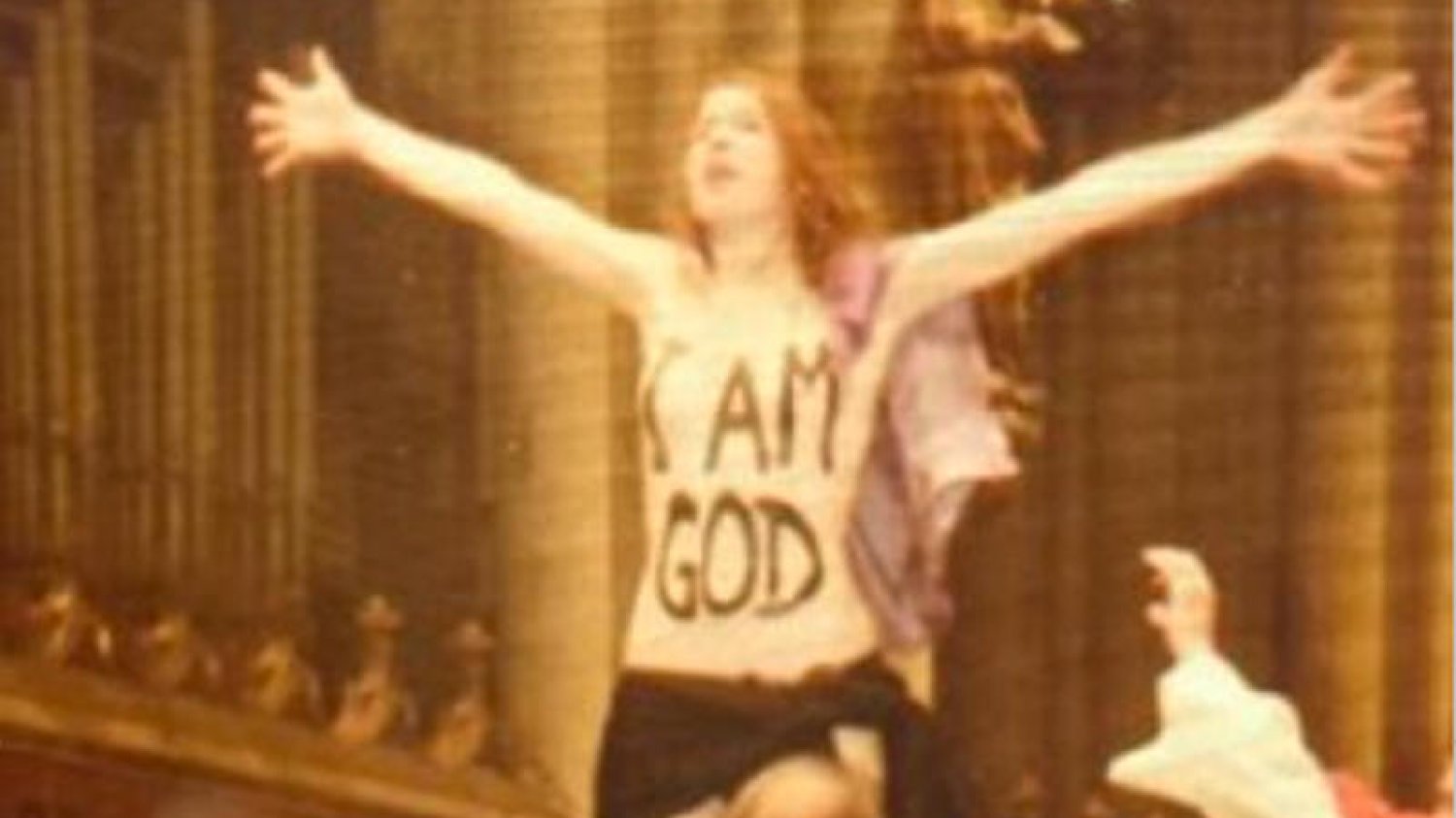 Josephine z grupy Femen protestowała podczas pasterki w Kolonii.