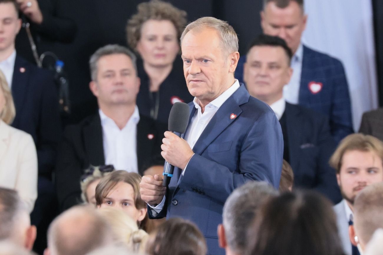 Donald Tusk podczas konwencji Koalicji Obywatelskiej