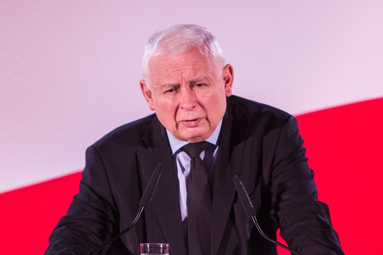 Jarosław Kaczyński nie uniknął wpadki w Kielcach.