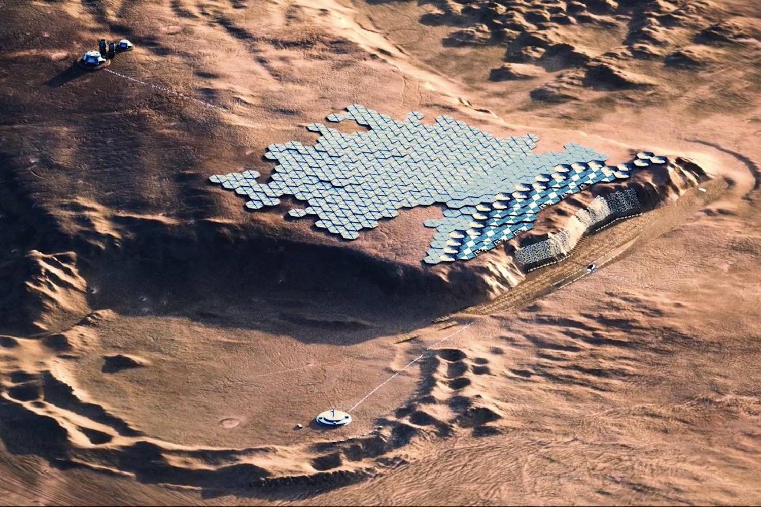 Projekt miasta na Marsie.