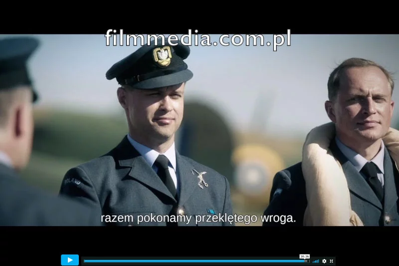 Ponadpółgodzinny materiał składający się z kilku scen filmu "Dywizjon 303" robi niemałe wrażenie.