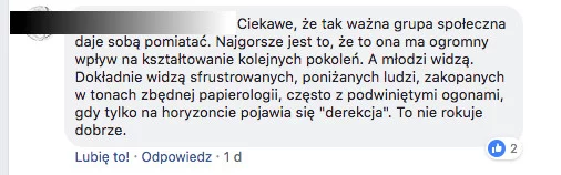Komentarz internautki.