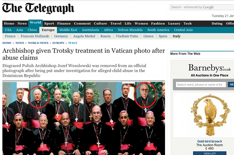 Kościół retuszuje zdjęcia.