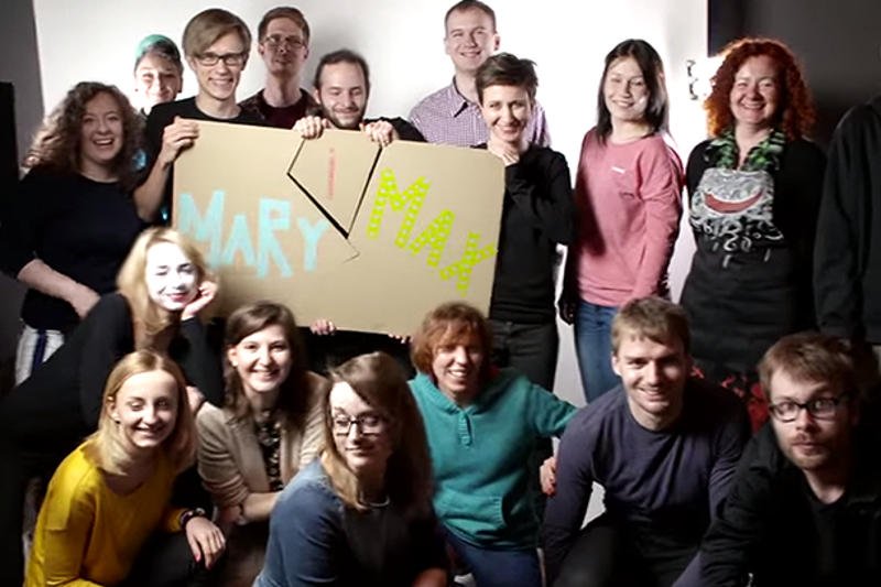 Organizatorzy na planie spotu reklamującego "Mary i Maxa"