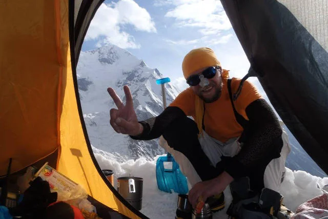 Włodek podczas wyprawy na Nanga Parbat.