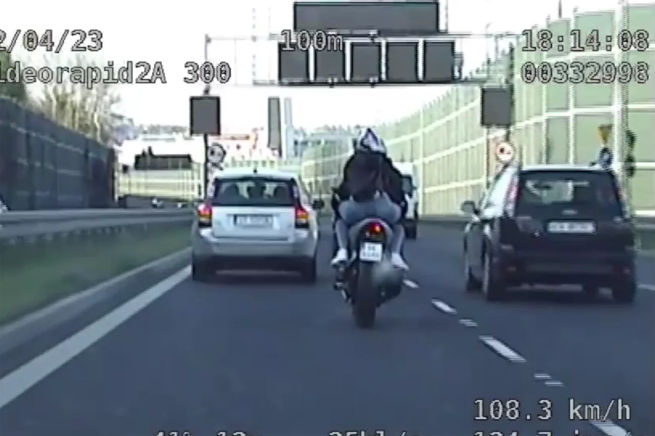 32-letni motocyklista dostał 27 tys. zł mandatu i 205 punktów karnych