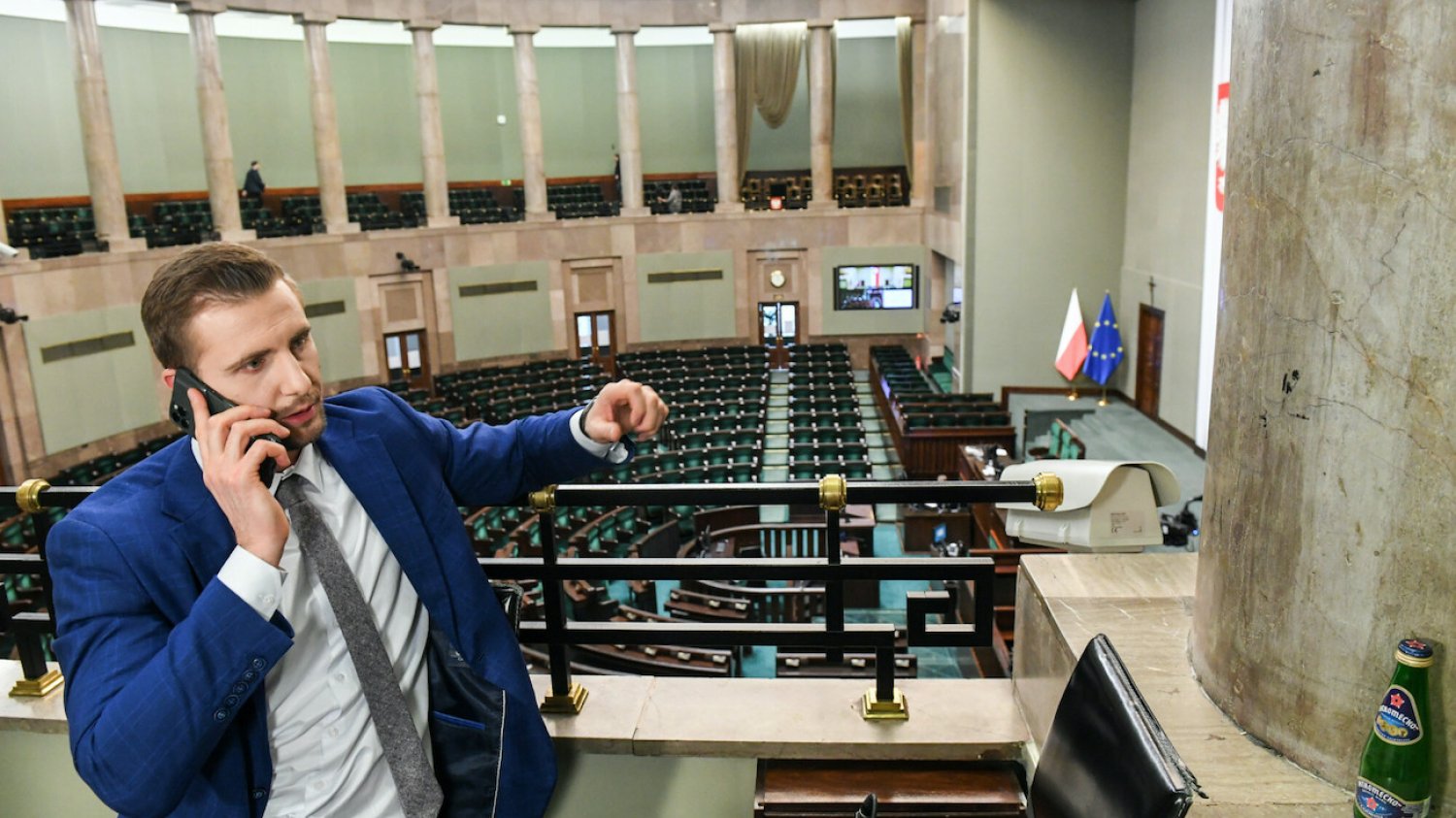 Miłosz Kłeczek. Pracownik TVP zajmujący się Sejmem i Senatem.