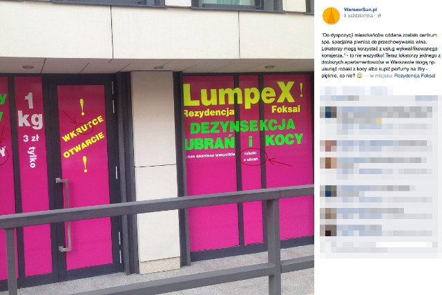 Zapowiedź otwarcia lumpeksu jest zemstą niedoszłego restauratora, który zemścił się w ten sposób na sąsiadach