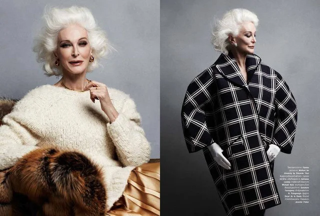 Carmen w sesji dla Harper's Bazaar.