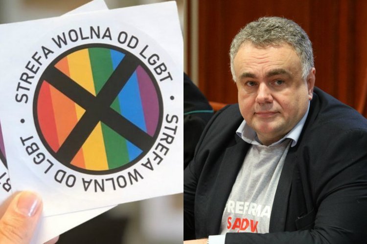 Homofobiczna naklejka, która była dołączona do gazety Tomasza Sakiewicza, spotkała się z międzynarodowym potępieniem.
