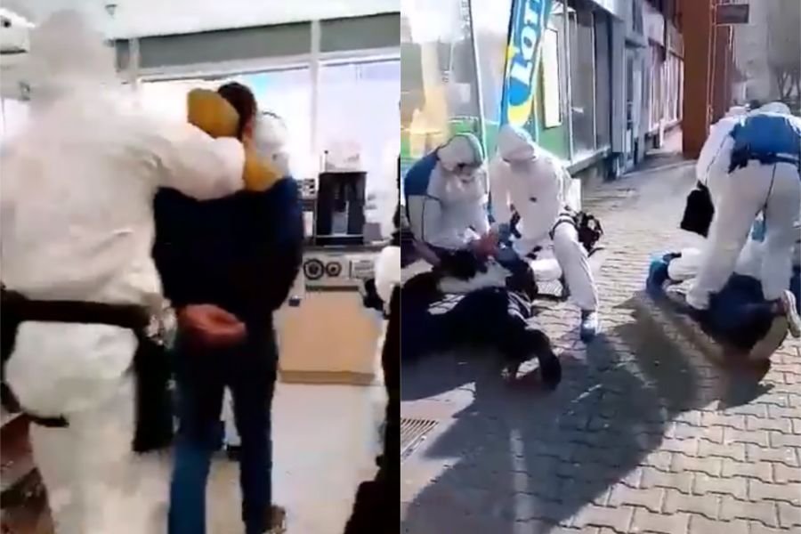 Dwóch pijanych mężczyzn groziło w sklepie, że ma koronawirusa