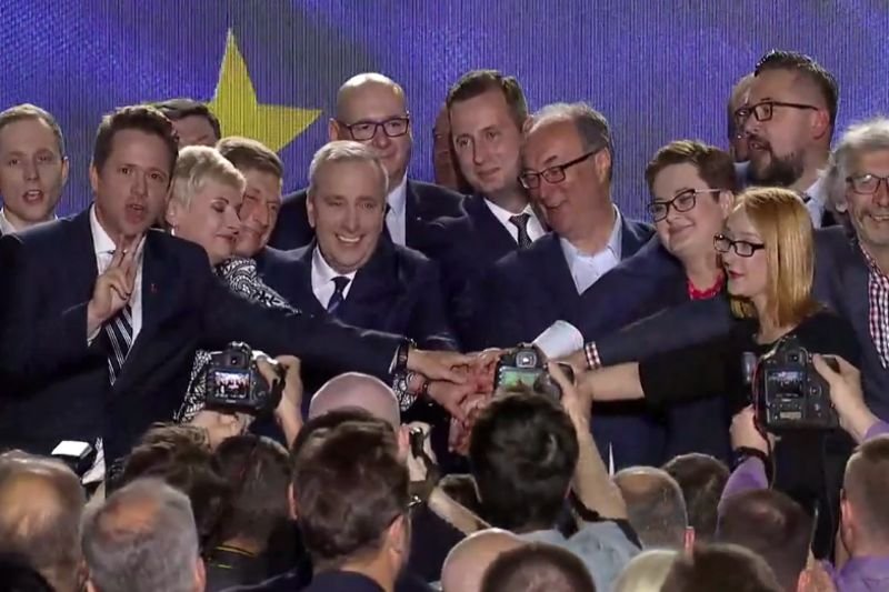 Koalicja Europejska zdobyła według pierwszych sondaży powyborczych 39,1 proc. głosów.