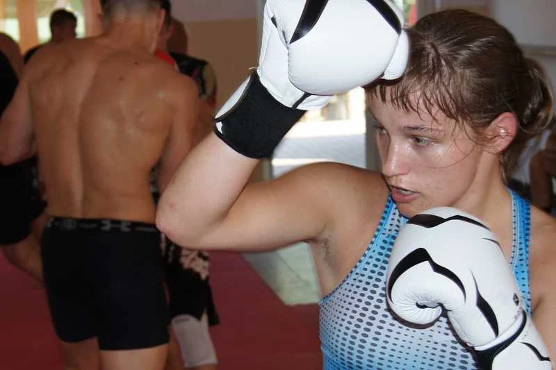 Basia Nalepka podczas obozu treningowego