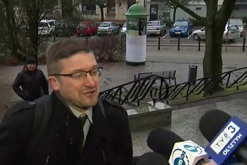 Zawieszony sędzia Paweł Juszczyszyn stawił się w czwartek w pracy.