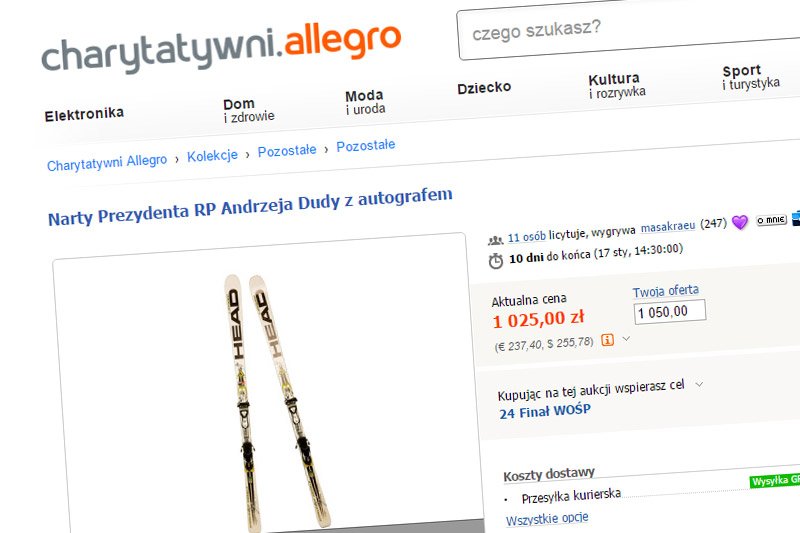 Czy prezydent Andrzej Duda przez ten dar dla WOŚP będzie miał problemy w PiS?