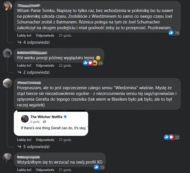 wiedźmin 3 sezon netflix hejt polacy recenzje opinie komentarze wiedźmin 3 sezon netflix hejt polacy recenzje opinie komentarze