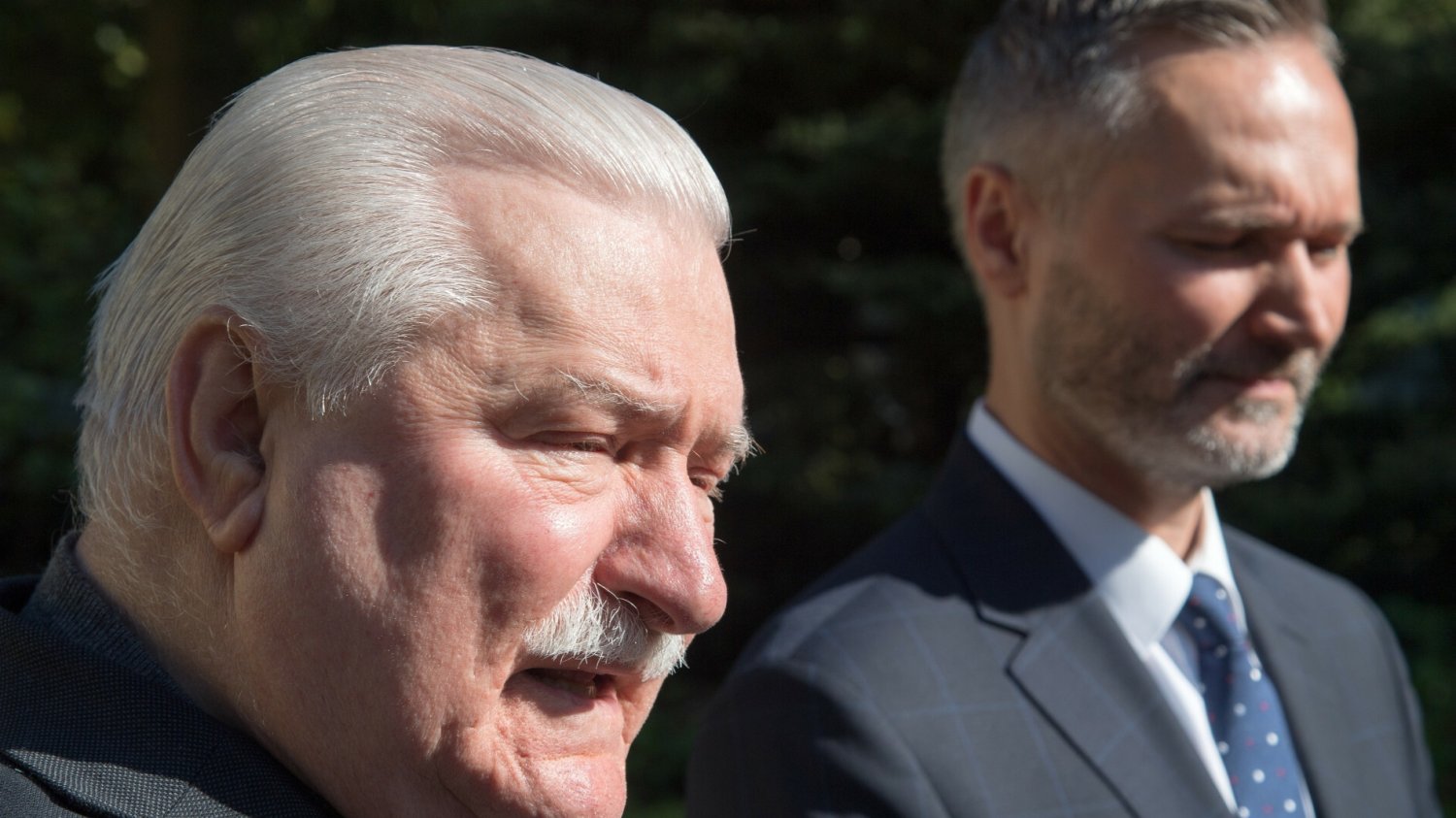 Lech Wałęsa z synem Jarosławem.