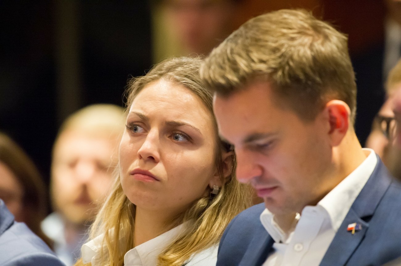 Kinga Gajewska i Arkadiusz Myrcha podczas Europejskiego Forum Nowych Idei w Sopocie (2018).