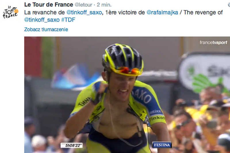Rafał Majka wygrał etap Tour de France.