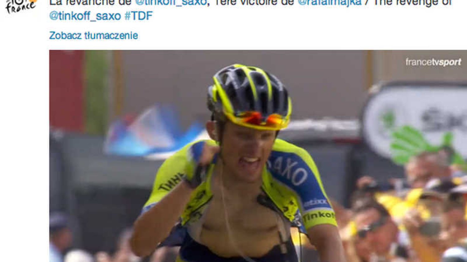 Rafał Majka wygrał etap Tour de France.