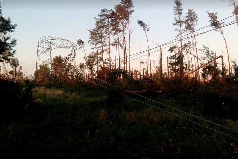 Brusy - tu po nawałnicy jest problem jest m.in. z liniami energetycznymi.