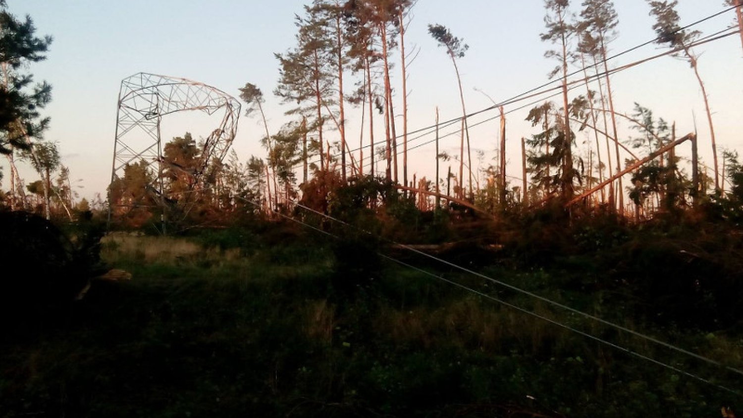 Brusy - tu po nawałnicy jest problem jest m.in. z liniami energetycznymi.