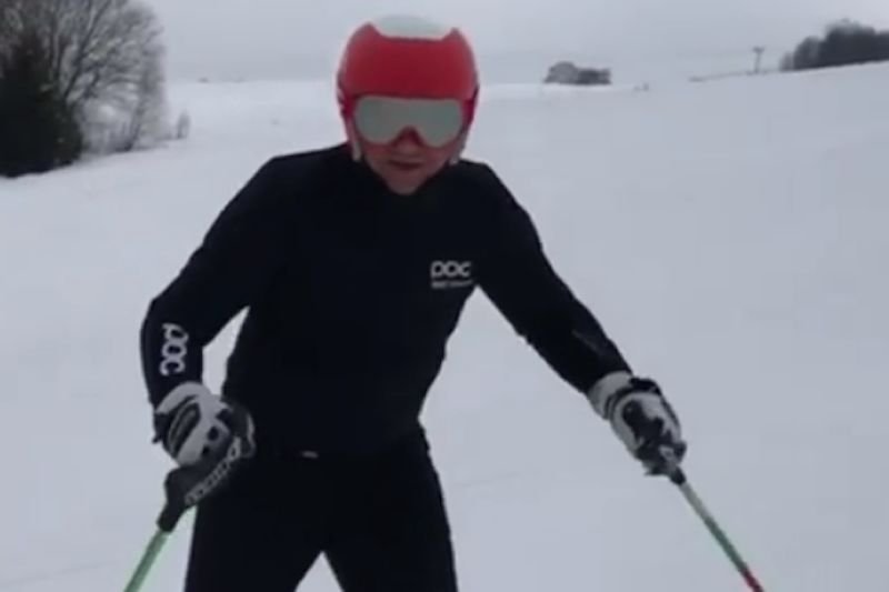 Prezydent Andrzej Duda zakończył sezon narciarski 2018/2019.