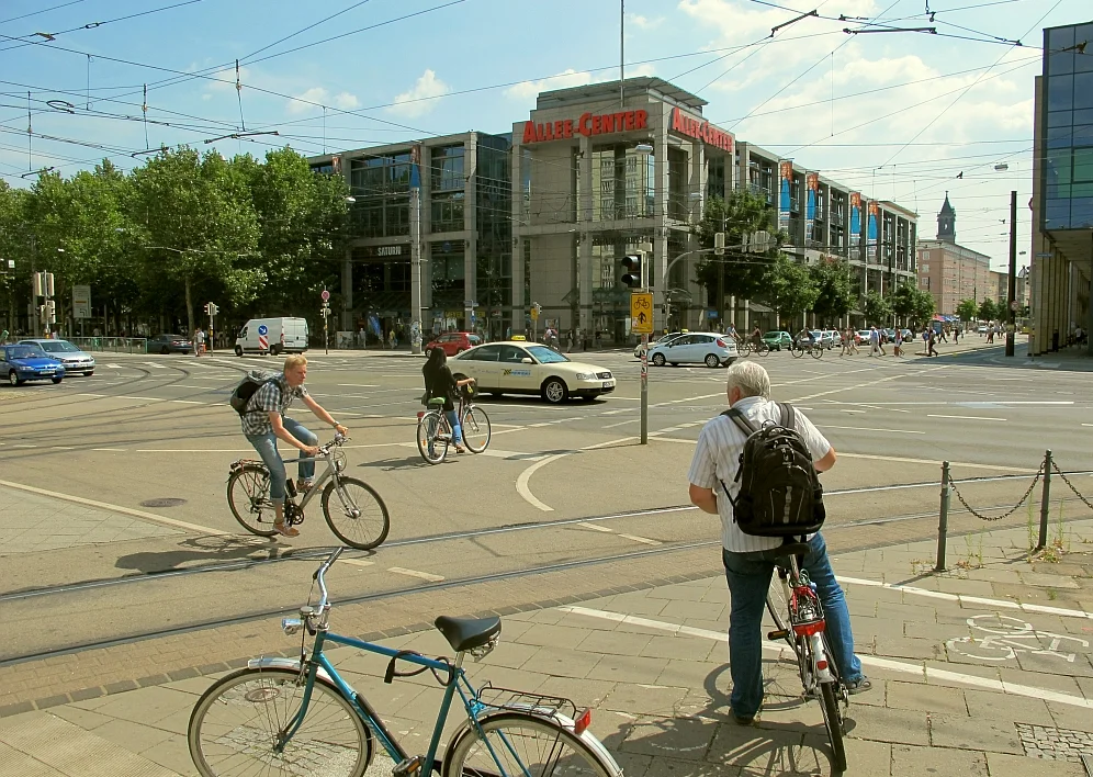 Infrastruktura rowerowa w Magdeburgu.