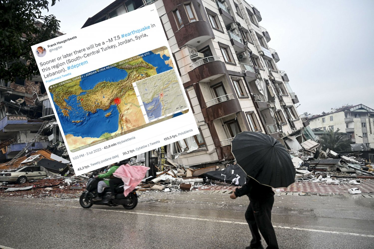 Holenderski naukowiec Frank Hoogerbeets przewidział trzęsienie ziemi w Turcji i Syrii.