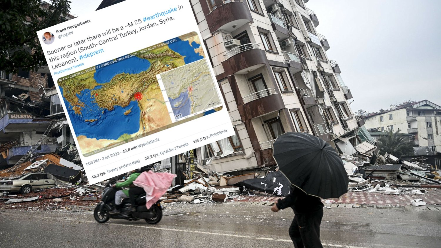 Holenderski naukowiec Frank Hoogerbeets przewidział trzęsienie ziemi w Turcji i Syrii.