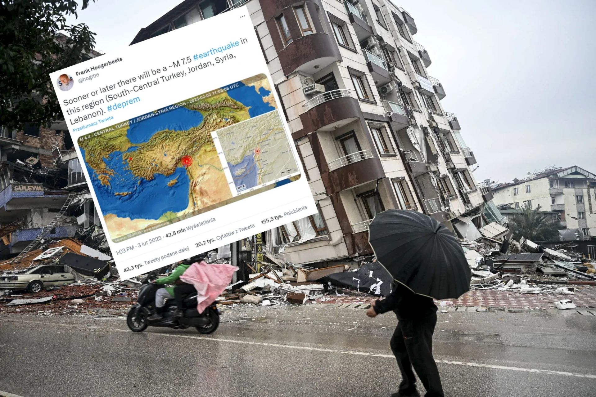 Holenderski naukowiec Frank Hoogerbeets przewidział trzęsienie ziemi w Turcji i Syrii.