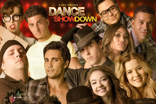 Fragment plakatu promującego program "Dance Showdown".