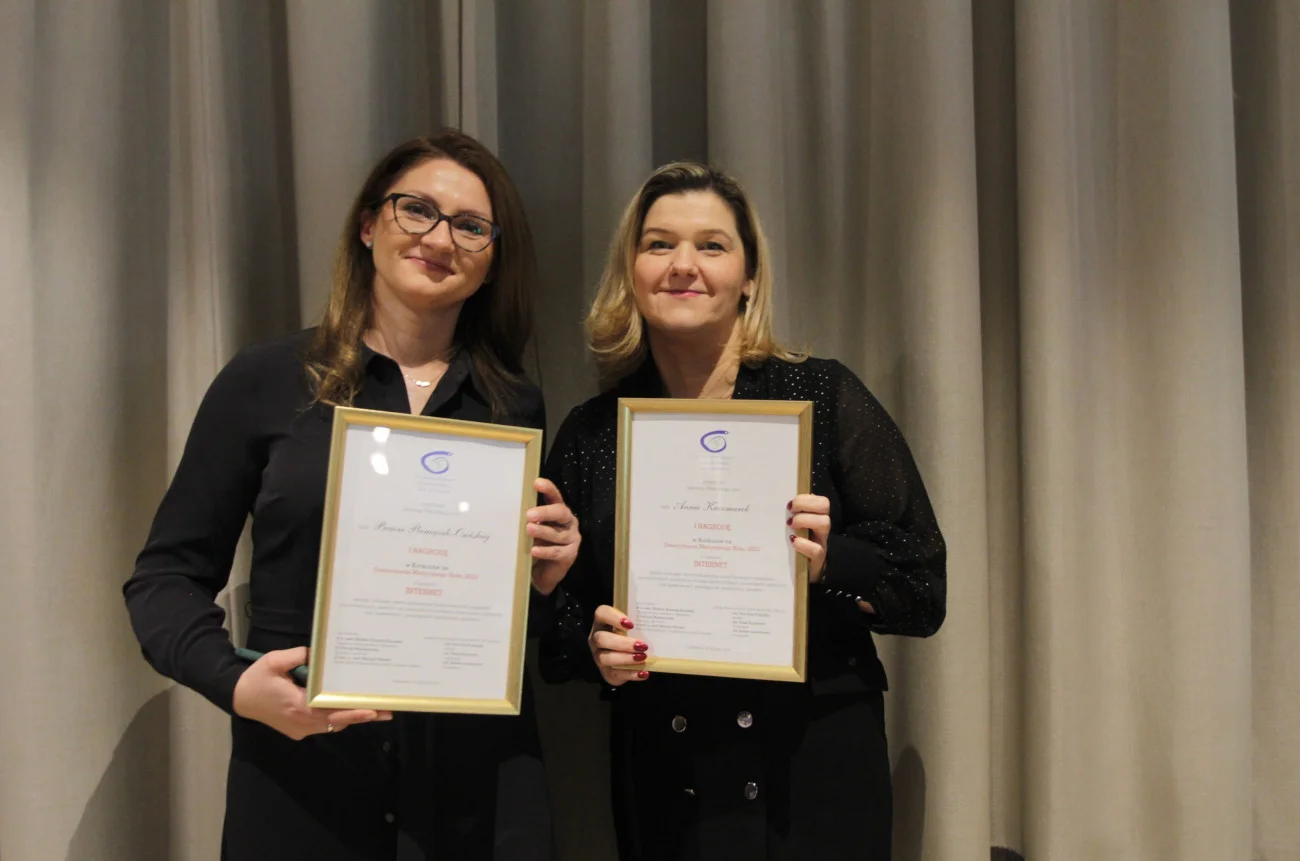 Anna Kaczmarek i Beata Pieniążek Osińska ex aeguo zdobyły I nagrodę w kategorii internet w konkursie na Dziennikarza Medycznego Roku 2023.