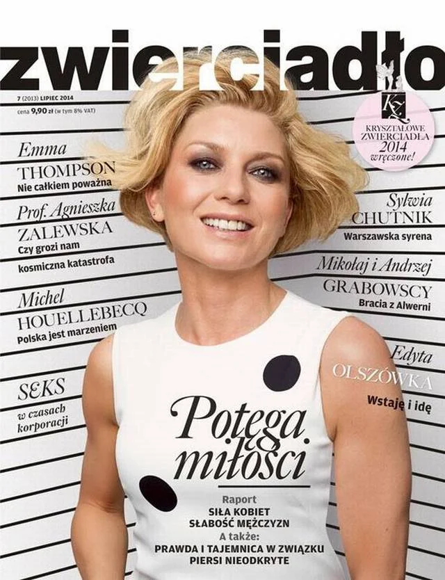 Edyta Olszówka na okładce "Zwierciadła"