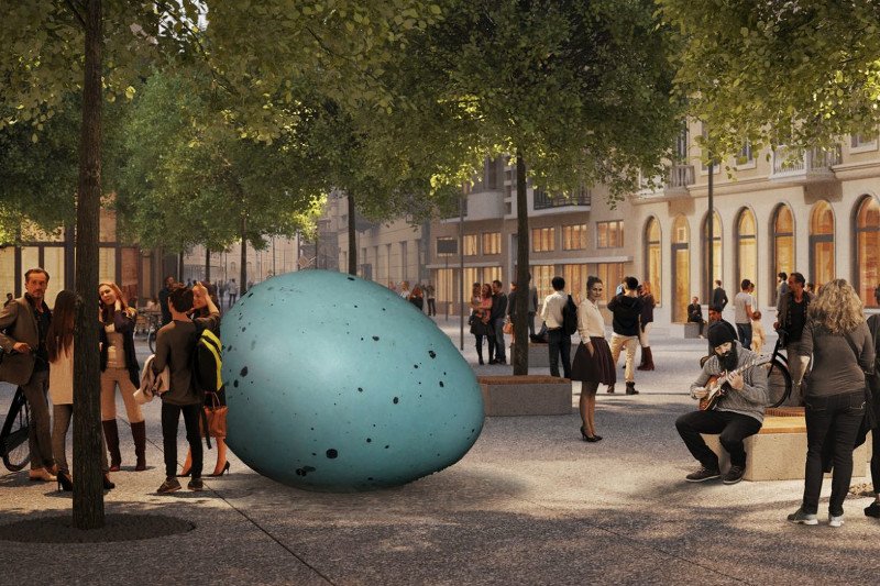 Jajo na placu. W Warszawie pojawi się rzeźba "Pisklę"