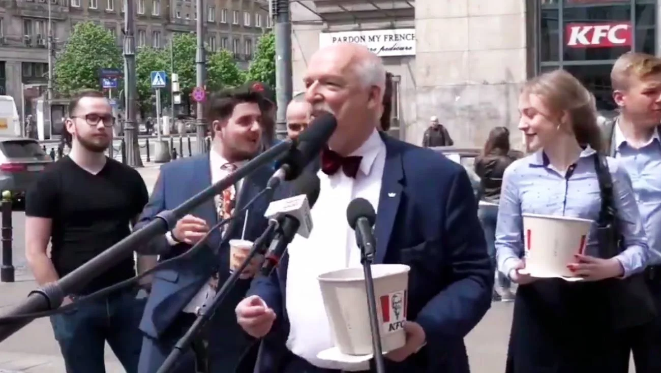 Janusz Korwin-Mikke startuje z dietą fast-foodową