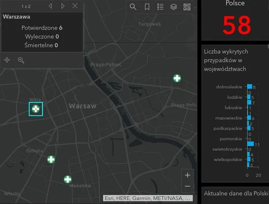 Covid-19 w Warszawie. Gdzie jest najwięcej zakażeń koronawirusem w stolicy Polski? Interaktywny pomiar online na żywo