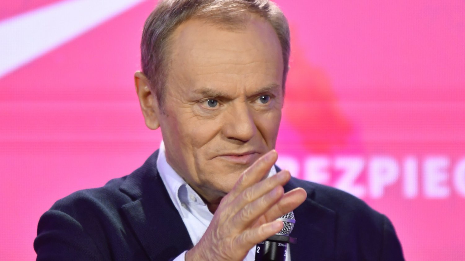 Donald Tusk na spotkaniu w Sosnowcu.