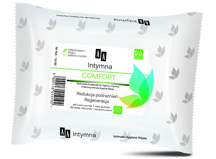 Chusteczki do higieny intymnej redukujące podrażnienia Intymna Comfort AA