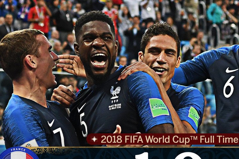 Pierwszym finalistą Mundialu w Rosji została Francja.