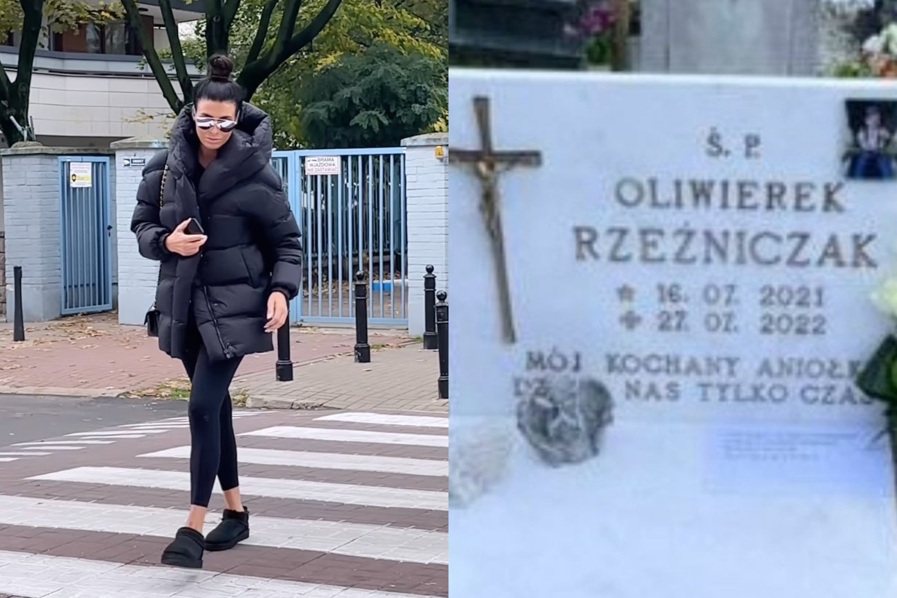 Stępień odwiedziła grób Oliwiera. Modelka nie mogła powstrzymać łez